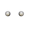 Gehna Jaipur Natural White Pearl Stud Earrings In German Silver  For Girls & Women GE01-1242