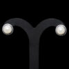 Gehna Jaipur Natural White Pearl Stud Earrings In German Silver  For Girls & Women GE01-1242 - Image 4
