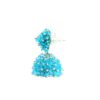 Gehna Jaipur Swiss Blue Topaz Zircon Beads Jhumki Style Earrings For Girls & Women GE03-1242 - Image 4