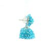 Gehna Jaipur Swiss Blue Topaz Zircon Beads Jhumki Style Earrings For Girls & Women GE03-1242 - Image 3