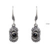 Gehna Jaipur Black Spinel Color Stone Earrings In German Silver  For Girls & Women GE01-1243