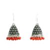 Gehna Jaipur Red Jasper Color Bead Jhumki Earrings For Girls & Women GE03-1243