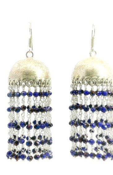 Gehna Jaipur Blue Pyrite Color Bead Jhumki Earrings For Girls & Women GE03-1244