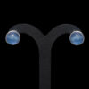 Gehna Jaipur Blue Chalcedony Color Stone Stud Earrings In German Silver  For Girls & Women GE01-1244 - Image 4
