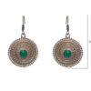 Gehna Jaipur Natural Green Jade Color Stone Earrings In German Silver  For Girls & Women GE01-1245