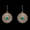 Gehna Jaipur Natural Green Jade Color Stone Earrings In German Silver  For Girls & Women GE01-1245 - Image 3