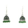 Gehna Jaipur Emerald Zircon Beads Jhumki Style Earrings For Girls & Women GE03-1246