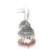 Gehna Jaipur Pearl & Chalcedony Color Stone Jhumki Style Earrings Silver Plated  For Girls & Women GE03-1256 - Image 4