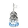 Gehna Jaipur Pearl & Kyanite Color Stone Jhumki Style Earrings Silver Plated  For Girls & Women GE03-1257 - Image 5