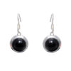Gehna Jaipur Black Spinel Color Stone Studded Earrings In German Silver  For Girls & Women GE01-1261