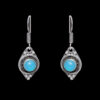 Gehna Jaipur Chalcedony Color Stone Earrings In German Silver  For Girls & Women GE01-1263 - Image 3
