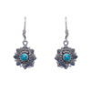 Gehna Jaipur Turquoise Color Stone Earrings In German Silver  For Girls & Women GE01-1266