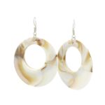 Gehna Jaipur White Color 925 Silver Elegant Swirl Earrings For Girls & Women FE-1266 - Image 5