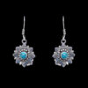 Gehna Jaipur Turquoise Color Stone Earrings In German Silver  For Girls & Women GE01-1266 - Image 4