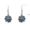 Gehna Jaipur Turquoise Color Stone Earrings In German Silver  For Girls & Women GE01-1266 - Image 3