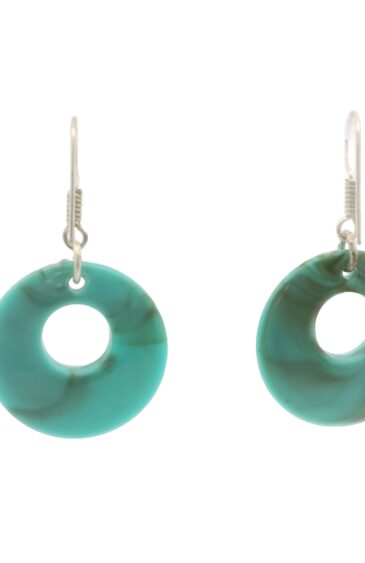 Gehna Jaipur Elegant Turquoise Green Color Circle Earrings  For Girls & Women FE-1267