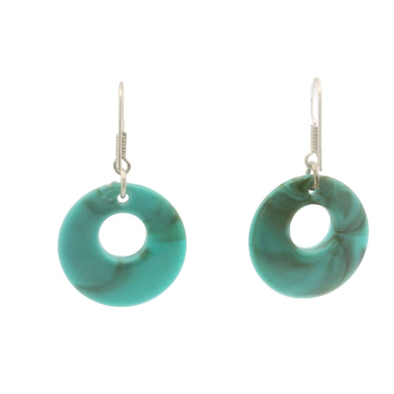 Gehna Jaipur Elegant Turquoise Green Color Circle Earrings  For Girls & Women FE-1267