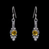 Gehna Jaipur Citrine Color Stone Studded Earrings In German Silver  For Girls & Women GE01-1267 - Image 5