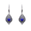 Gehna Jaipur Dumortierite Color Stone Studded Earrings In German Silver  For Girls & Women GE01-1270
