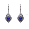 Gehna Jaipur Dumortierite Color Stone Studded Earrings In German Silver  For Girls & Women GE01-1270 - Image 3