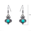 Gehna Jaipur Turquoise Color Stone Earrings In German Silver  For Girls & Women GE01-1272
