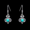 Gehna Jaipur Turquoise Color Stone Earrings In German Silver  For Girls & Women GE01-1272 - Image 3
