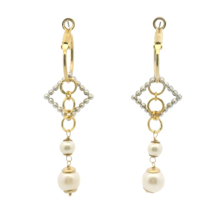 Gehna Jaipur Elegant Gold Pearl Earrings  For Girls & Women FE-1275