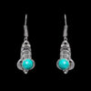 Gehna Jaipur Natural Blue Turquoise Color Stone Earrings In German Silver  For Girls & Women GE01-1276 - Image 3