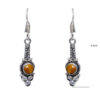 Gehna Jaipur Tiger Eye Color Stone Studded Earrings In German Silver  For Girls & Women GE01-1281 - Image 3