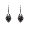 Gehna Jaipur Black Spinel Color Stone Earrings In German Silver  For Girls & Women GE01-1284