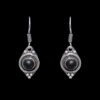 Gehna Jaipur Black Spinel Color Stone Earrings In German Silver  For Girls & Women GE01-1284 - Image 4
