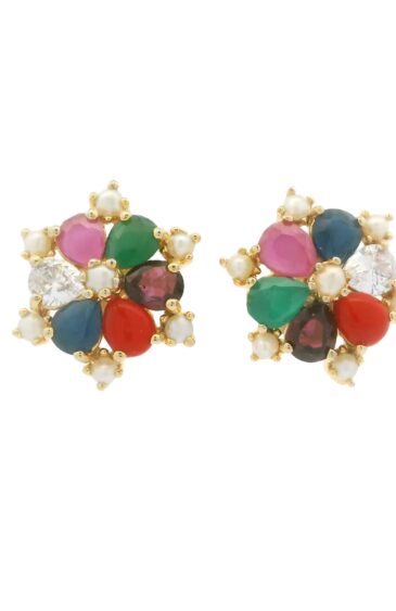 Gehna Jaipur Colorful Stone Studded Earrings  For Girls & Women FE-1285