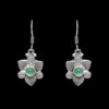 Gehna Jaipur Natural Green Onyx Color Stone Earrings In German Silver  For Girls & Women GE01-1285 - Image 3