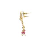 Gehna Jaipur Elegant Floral Earrings With Stones Girls & Women For Girls & Women FE-1287 - Image 3