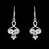 Gehna Jaipur Rose Quartz Color Stone Earrings In German Silver  For Girls & Women GE01-1289 - Image 4