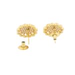 Gehna Jaipur Ruby Color Stone Studded Elegant Floral Earrings  For Girls & Women FE-1289 - Image 4