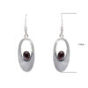 Gehna Jaipur Natural Red Garnet Color Stone Earrings In German Silver  For Girls & Women GE01-1292