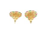 Gehna Jaipur Vibrant Pearl Emerald Ruby Stone Earrings  For Girls & Women FE-1292 - Image 4