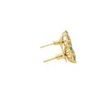 Gehna Jaipur Multicolor Stone Studded Elegant Floral Stud Earrings  For Girls & Women FE-1293 - Image 5