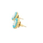 Gehna Jaipur Pearl And Elegant Turquoise Stone Studded Earrings  For Girls & Women FE-1295 - Image 5