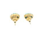 Gehna Jaipur Pearl And Elegant Turquoise Stone Studded Earrings  For Girls & Women FE-1295 - Image 4