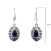 Gehna Jaipur Amethyst Color Stone Earrings In German Silver  For Girls & Women GE01-1301
