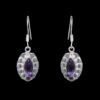 Gehna Jaipur Amethyst Color Stone Earrings In German Silver  For Girls & Women GE01-1301 - Image 4