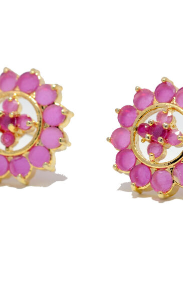 Gehna Jaipur Elegant Tourmaline Stone Studded Earrings  For Girls & Women FE-1302