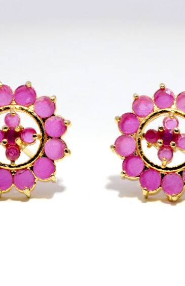 Gehna Jaipur Elegant Tourmaline Stone Studded Earrings  For Girls & Women FE-1302