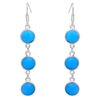 Gehna Jaipur Blue Color Quartz Stone Earrings In German Silver  For Girls & Women GE01-1303