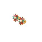Gehna Jaipur Pearl And Multicolor Stone Studded Earrings For Girls & Women FE-1303 - Image 4