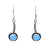 Gehna Jaipur Blue Chalcedony Color Stone Earrings In German Silver  For Girls & Women GE01-1304