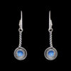 Gehna Jaipur Blue Chalcedony Color Stone Earrings In German Silver  For Girls & Women GE01-1304 - Image 5