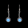 Gehna Jaipur Blue Chalcedony Color Stone Earrings In German Silver  For Girls & Women GE01-1304 - Image 4